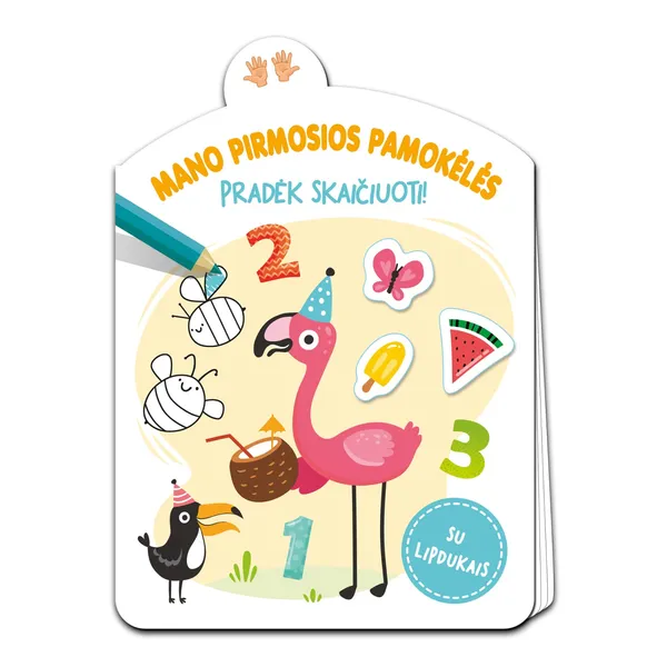 Spalvinimo knyga MANO PIRMOSIOS PAMOKĖLĖS. MOKAUSI SKAIČIUOTI, 3-6 m.