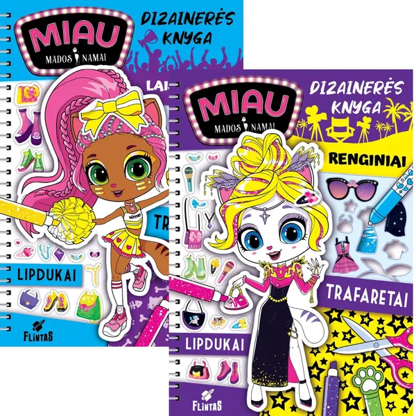 Spalvinimo knyga MIAU MADOS NAMAI. DIZAINERĖS KNYGA /2 RŪŠYS/, 3-6 m.