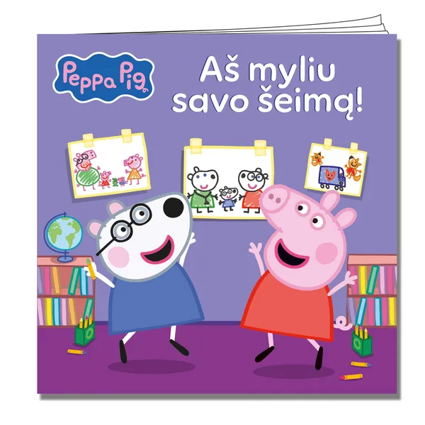 Spalvinimo knyga PEPPA PIG. AŠ MYLIU SAVO ŠEIMĄ, 3-6 m.