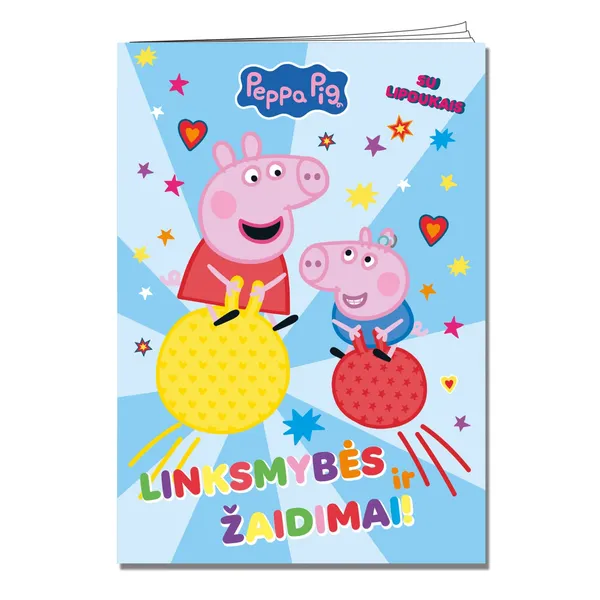 Spalvinimo knyga PEPPA PIG. LINKSMYBĖS IR ŽAIDIMAI, 3-6 m.