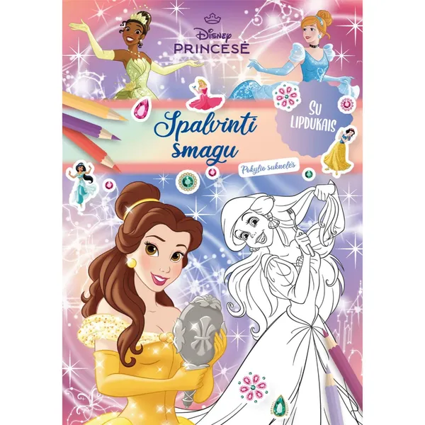 Spalvinimo knyga PRINCESĖ. SPALVINTI SMAGU, 3-6 m.