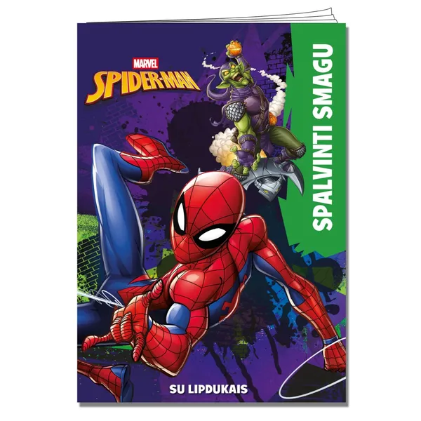 Spalvinimo knyga SPIDER-MAN. SPALVINTI SMAGU, 3-6 m.