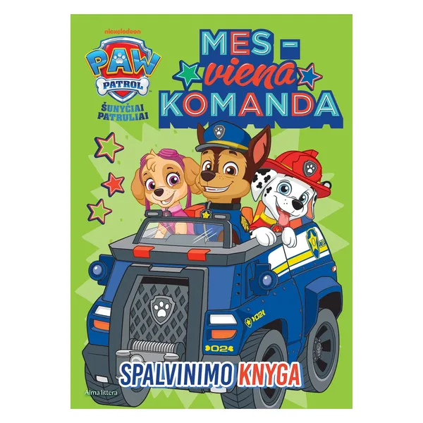 Spalvinimo knyga ŠUNYČIAI PATRULIAI. MES - VIENA KOMANDA