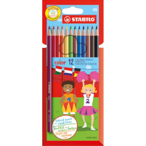 Spalvoti pieštukai STABILO COLOR, 12 spalvų
