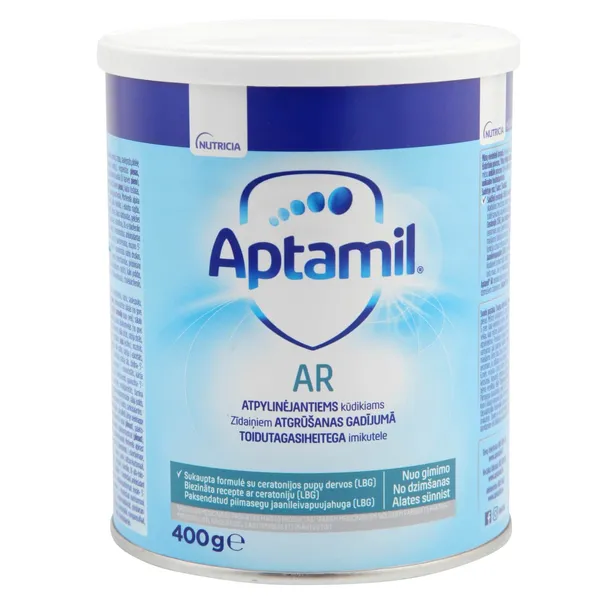 Specielios paskirties pieno mišinys APTAMIL AR, nuo gimimo, 400 g