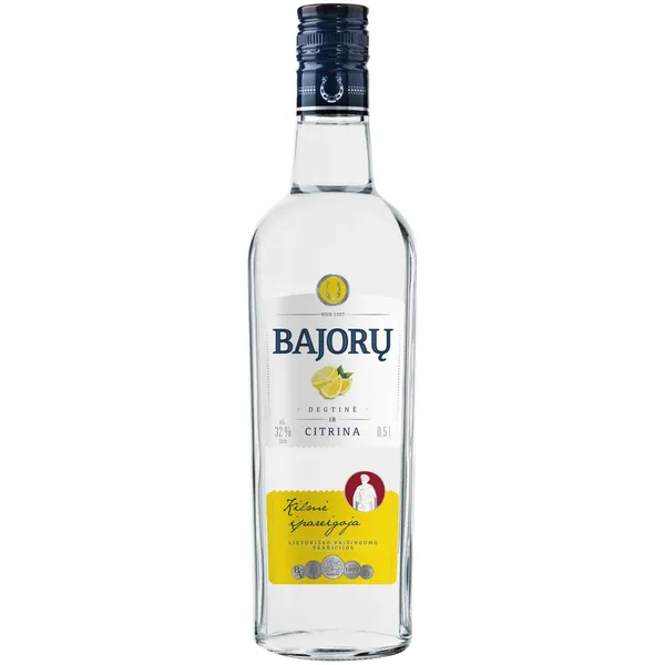 Spiritinis gėrimas BAJORŲ DEGTINĖ IR CITRINA, 32 %, 0,5 l