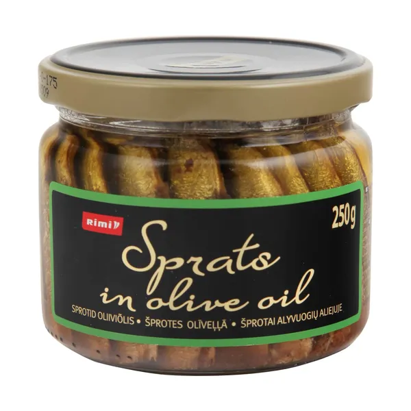 Šprotes Rimi olīveļļā 250g/175g