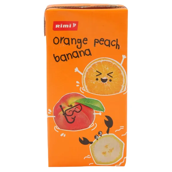 Sulčių gėrimas RIMI apelsinų, persikų ir bananų, 200 ml