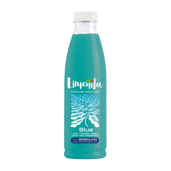 Vaisių sultys su spirulina ir vitaminais LIMENITA BLUE, 750 ml