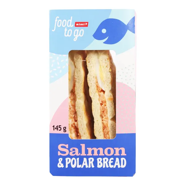 Sumuštinis su karštai rūkyta lašiša POLAR,145 g