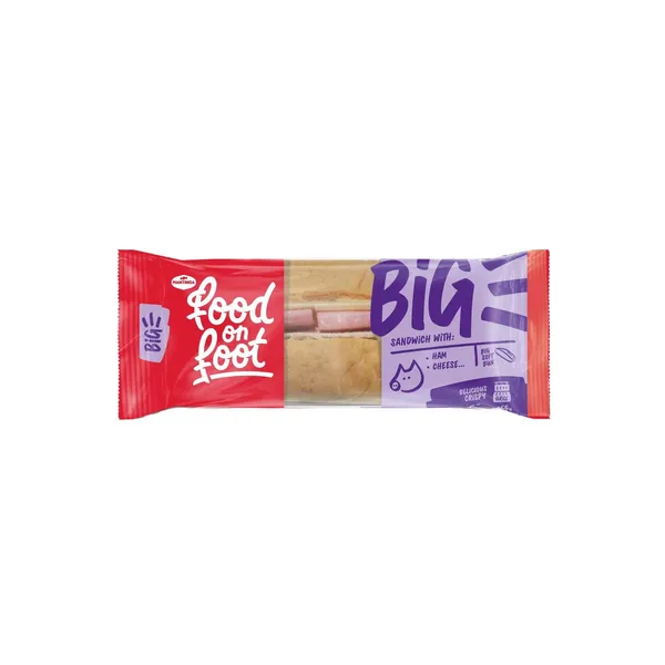 Sumuštinis su kumpiu ir sūriu BIG FOOD ON FOOT, 255g