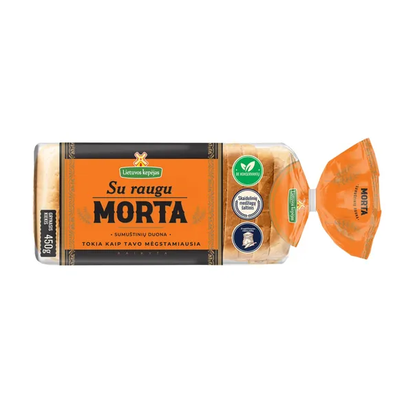 Sumuštinių duona MORTA SU RAUGU, raikyta, 450 g