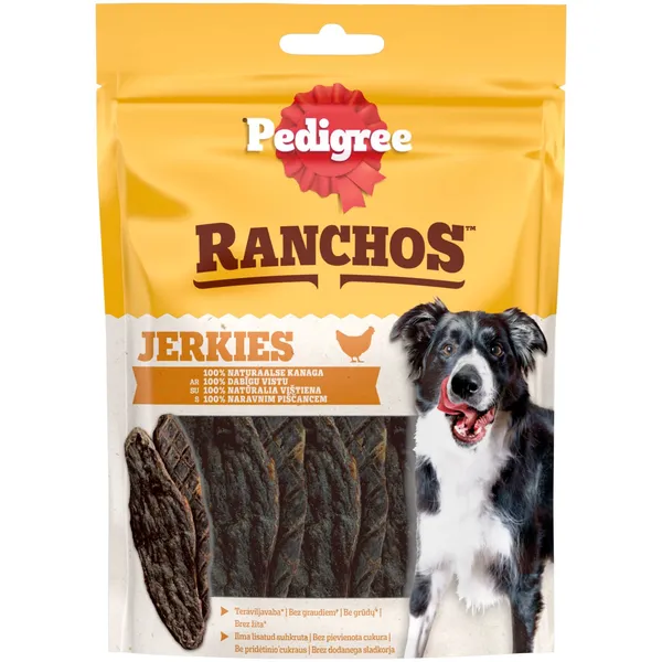 Šunų skanėstas su vištiena PEDIGREE JERKIES, 70 g