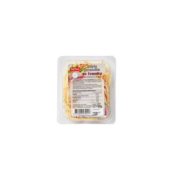 Sūrio juostelės su česnaku TOP FOOD, 45 %, 100 g