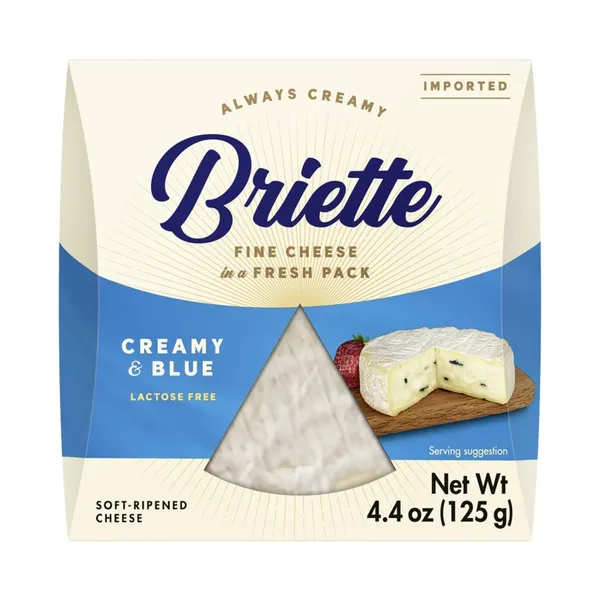 Minkštas sūris BRIETTE CREAMY AND BLUE, termiškai apdorotas, 60 %, 125 g