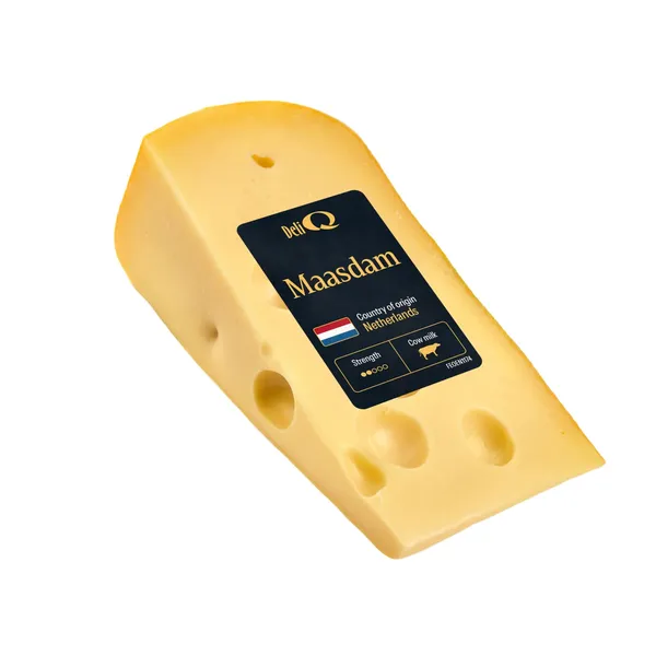 Puskietis fermentinis sūris DELI Q MAASDAM, 45% rieb., 250 g