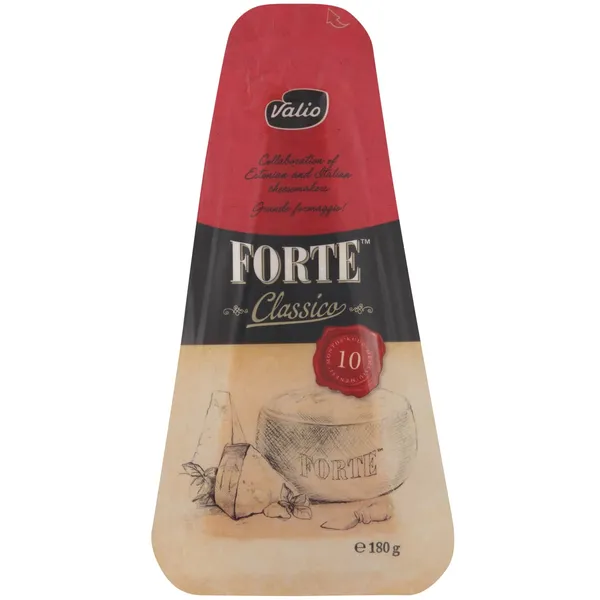 Kietas sūris FORTE CLASSICO, 26 % rieb., 10 mėn., 180 g