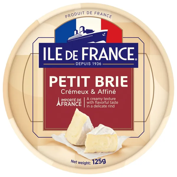 Sūris ILE DE FRANCE PETIT BRIE, 50% rieb., 125 g