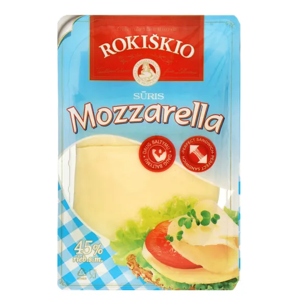 Sūris MOZZARELLA ROKIŠKIO, 45 % rieb., 150 g