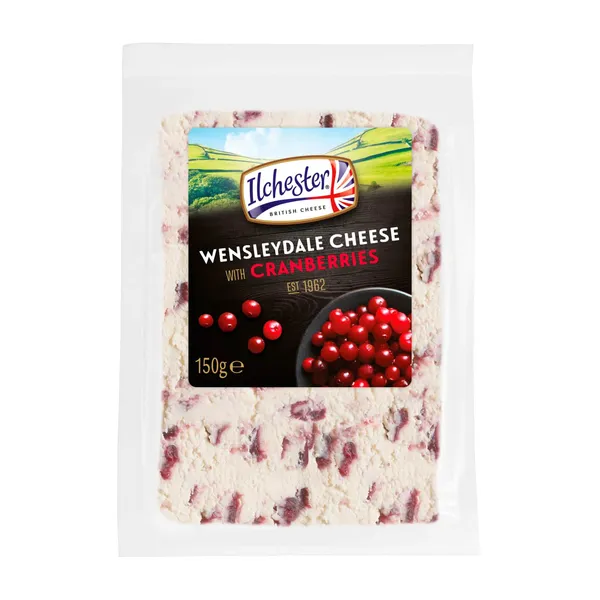 Sūris su spanguolėmis WENSLEYDALE ILCHESTER, 42% rieb. s. m., 150 g
