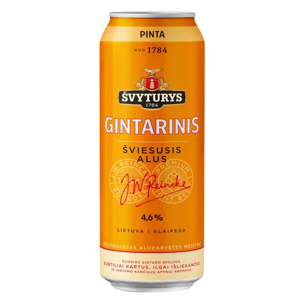 Šviesusis alus ŠVYTURYS GINTARINIS (4,6%), 568 ml