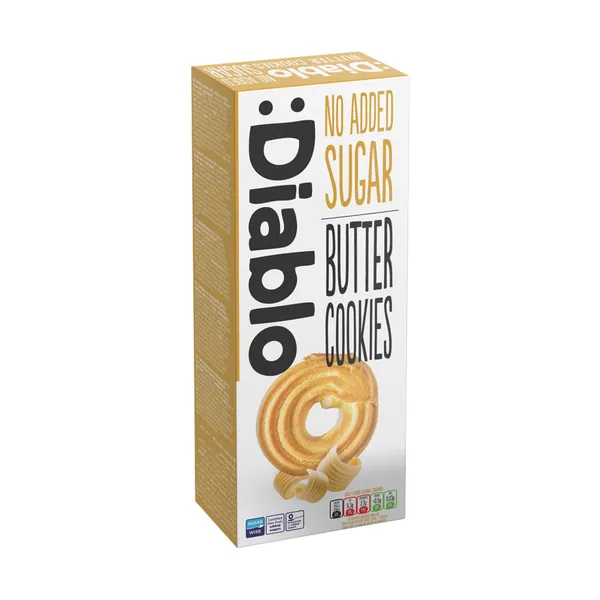 Sviestiniai sausainiai DIABLO su saldikliu, 135 g