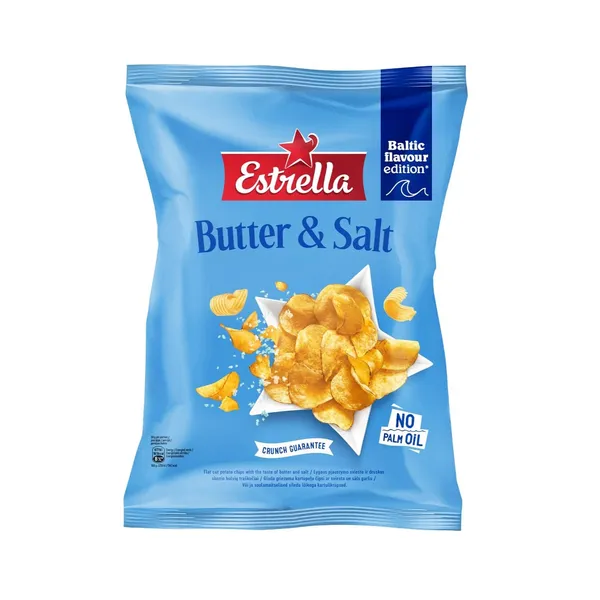 Kart. čipsi Estrella sviesta, sāls garša 170g