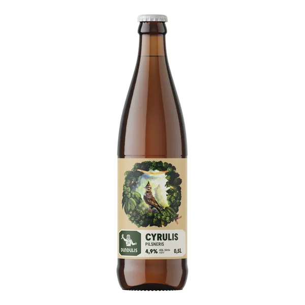 Šviesusis alus CYRULIS PILS PILSNER, 4,9 %, 0,5 l