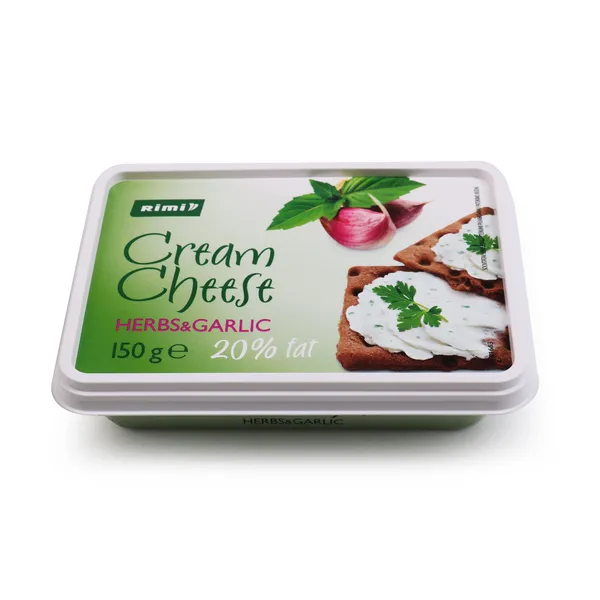 Šviežias sūris su česnakais RIMI, 20% reb., 150 g