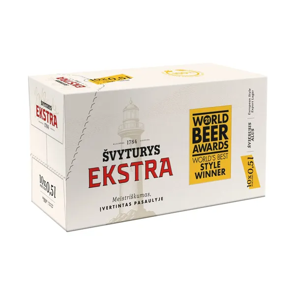 ŠVYTURIO alus EKSTRA, 5, 2 %, 10 x 0,5 l