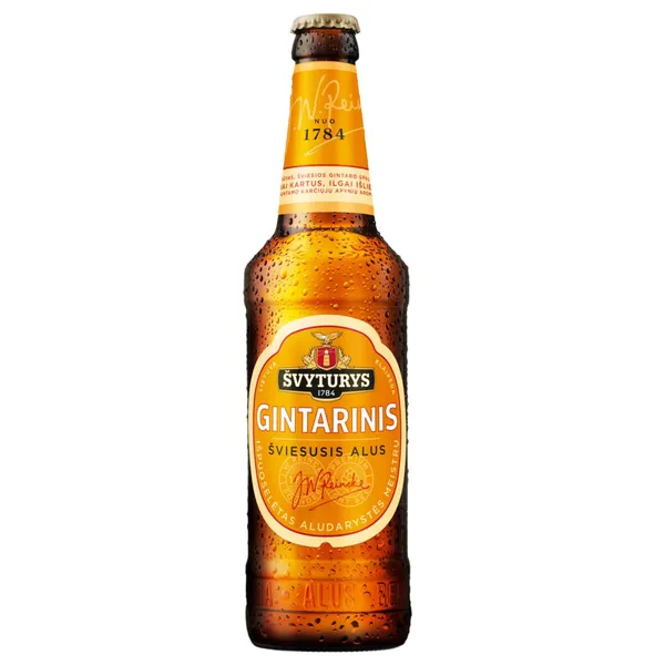 ŠVYTURIO šviesusis alus GINTARINIS, 4,6 %, 0,5 l
