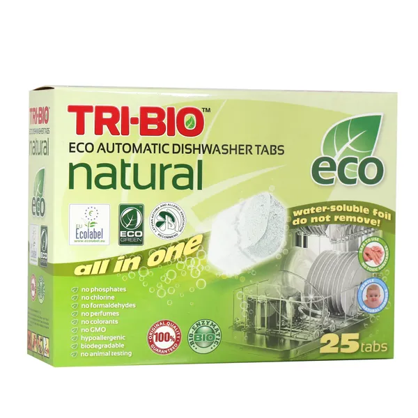 Tabletės indaplovėms TRI-BIO, 25 vnt.