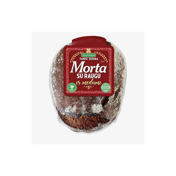 Tamsi raugo duona MORTA su medumi, 500 g