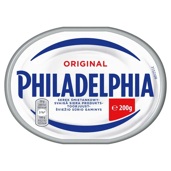 Šviežio sūrio gaminys PHILADELPHIA Original, 200g (M)