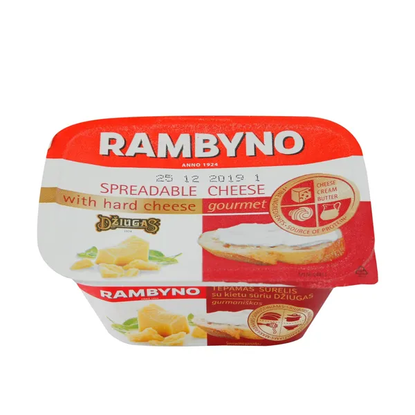 Lydytas tepamas sūrelis RAMBYNO, su kietu sūriu Džiugas, 50%, 175 g