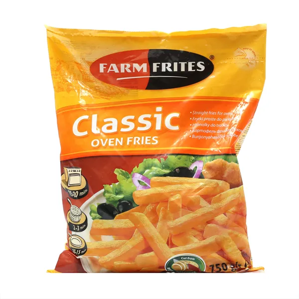 Šaldytos tiesios bulvytės kepti orkaitėje FARM FRITES, 750 g