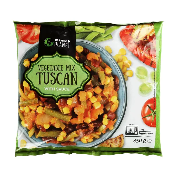 Toskanos daržovių mišinys su padažu RIMI PLANET, 450 g
