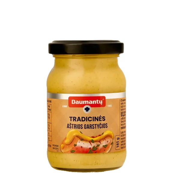 Tradicinės DAUMANTŲ aštriosios garstyčios, 185 g