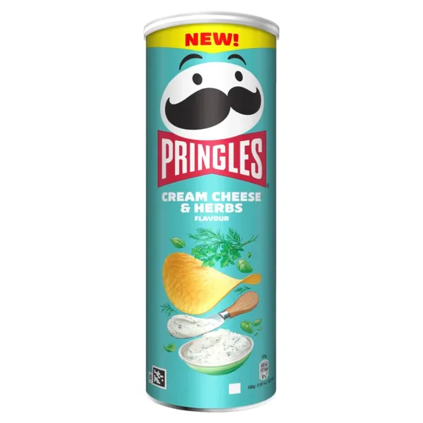 Bulvių traškučiai PRINGLES CREAM CHEESE & HERBS, 165 g