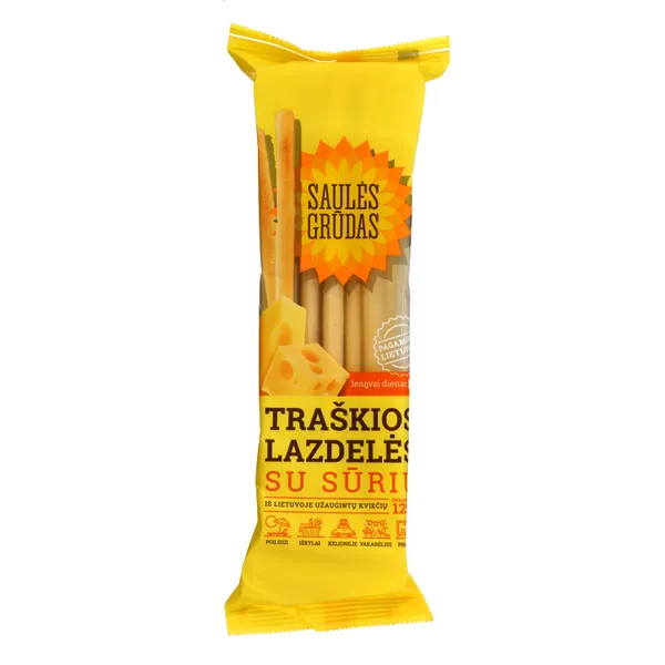 Traškios lazdelės SAULĖS GRŪDAS su sūriu, 125 g