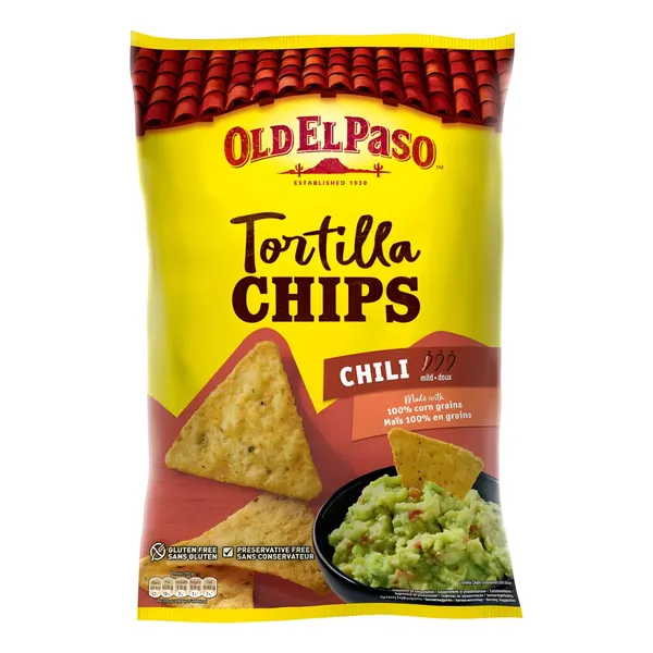 Traškučiai su aitriąja paprika OLD EL PASO, 185 g