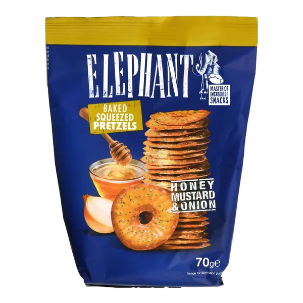 Krekeri Elephant ar medu,sinepēm,sīpoliem 70g