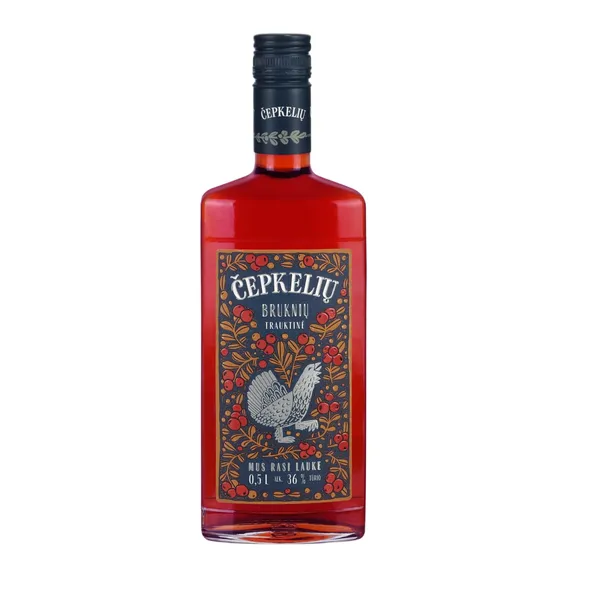 Trauktinė su bruknių sultimis ČEPKELIŲ, 36 %, 0,5 l