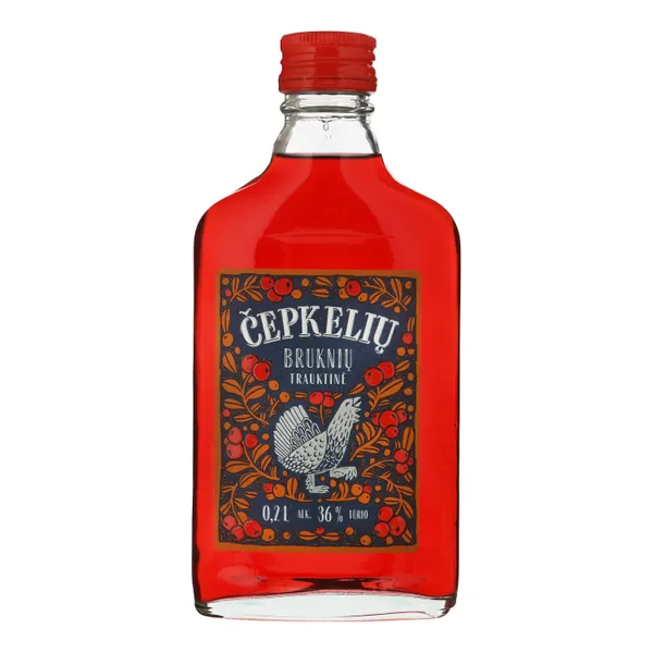 Trauktinė su bruknių sultimis ČEPKELIŲ, 36%, 0,2l