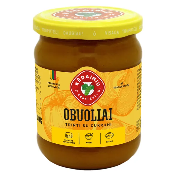 Trinti obuoliai KĖDAINIŲ, su cukrumi, 480 g