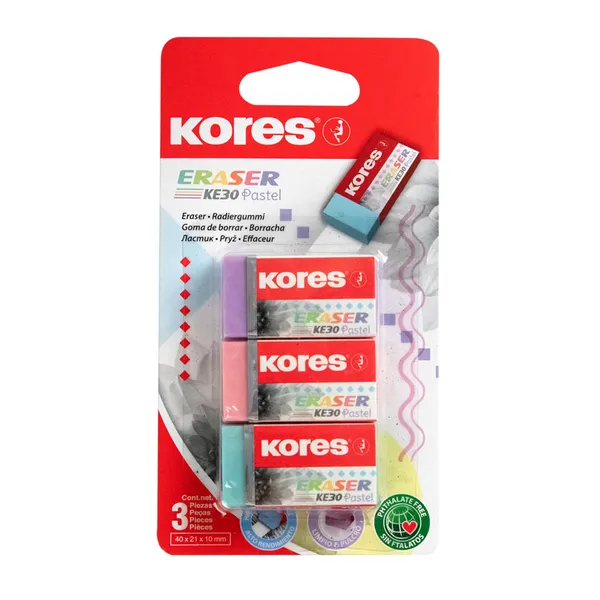Trintukai KORES KE-30, 40 x 21 x 10 mm, 3 vnt.