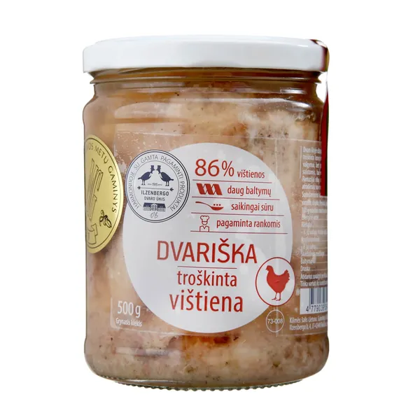 Troškinta DVARIŠKA vištiena ILZENBERGO DVARO ŪKIS, 500 ml