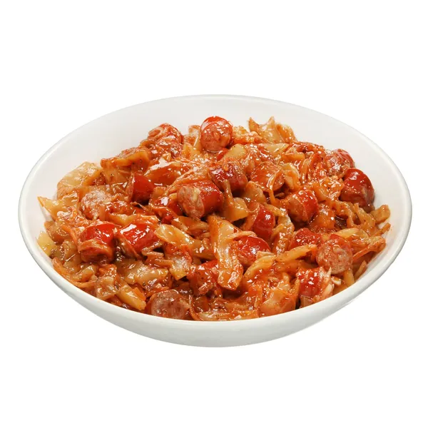Troškinti kopūstai su rūkytomis dešrelėmis, 300 g