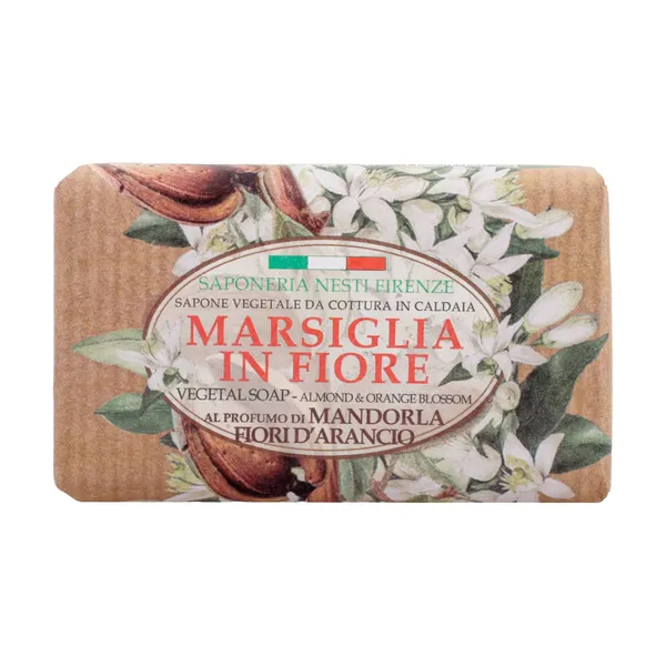 Tualetinis muilas SAPONERIA NESTI MARSIGLIA IN FIORE ALMOND & ORANGE BLOSSOM, 125 g