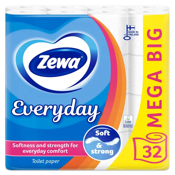 Tualetinis popierius ZEWA EVERYDAY, 32 ritinėliai